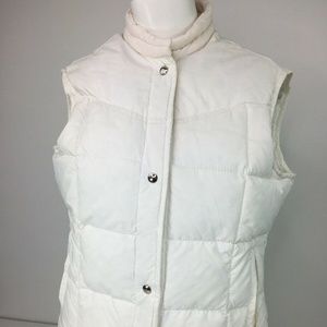 Vintage Down Puffer Vest Ivory Size 12 Canada Made